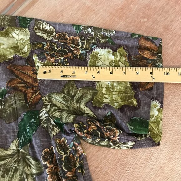 Tommy Bahama Hawaiian Shirt Men XXL Green Floral Button Up Pocket Short Sleeve - Picture 9 of 13